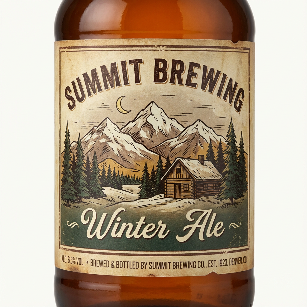 Label design for craft beer bottle created with Nano Banana Pro