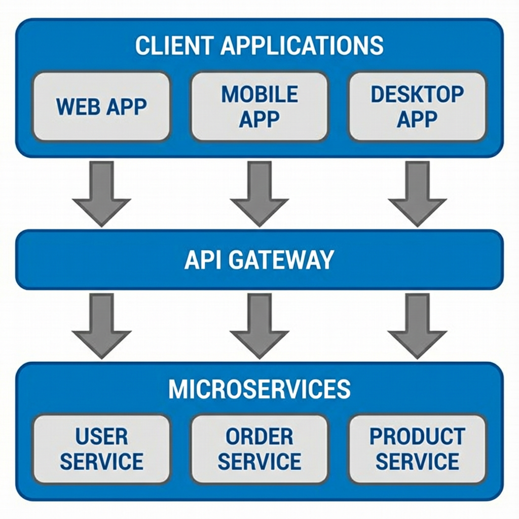 Technical documentation diagram showing API architecture generated with Nano Banana Pro