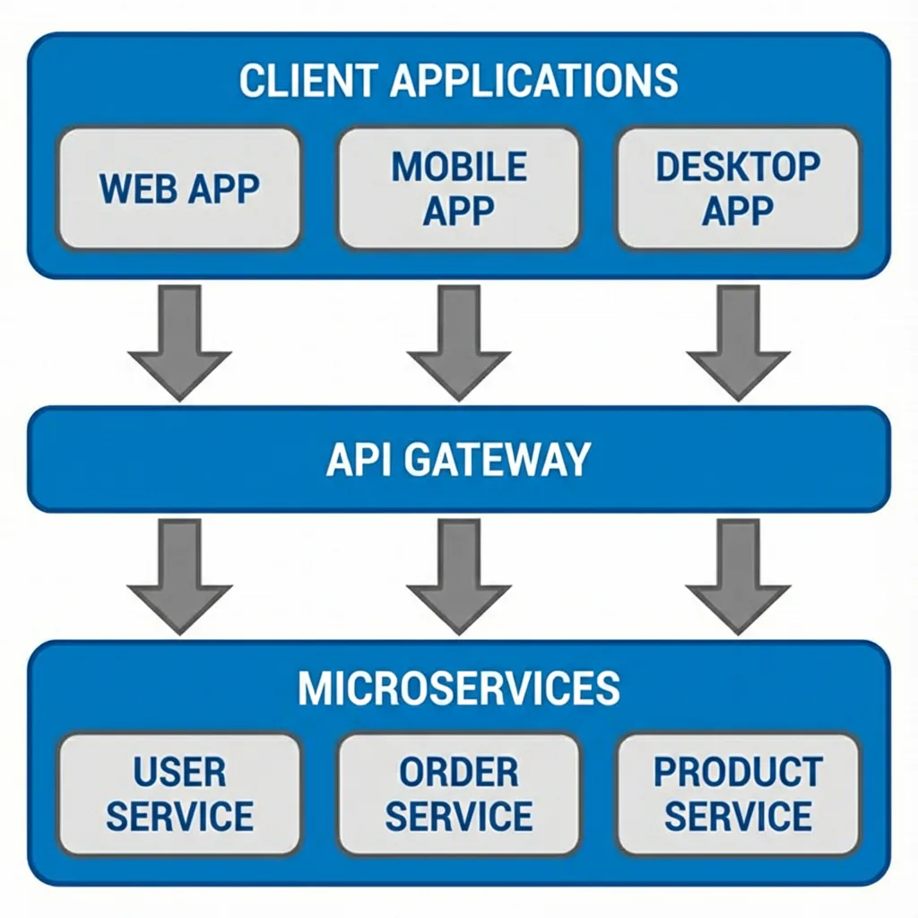 Technical documentation diagram showing API architecture generated with Nano Banana Pro