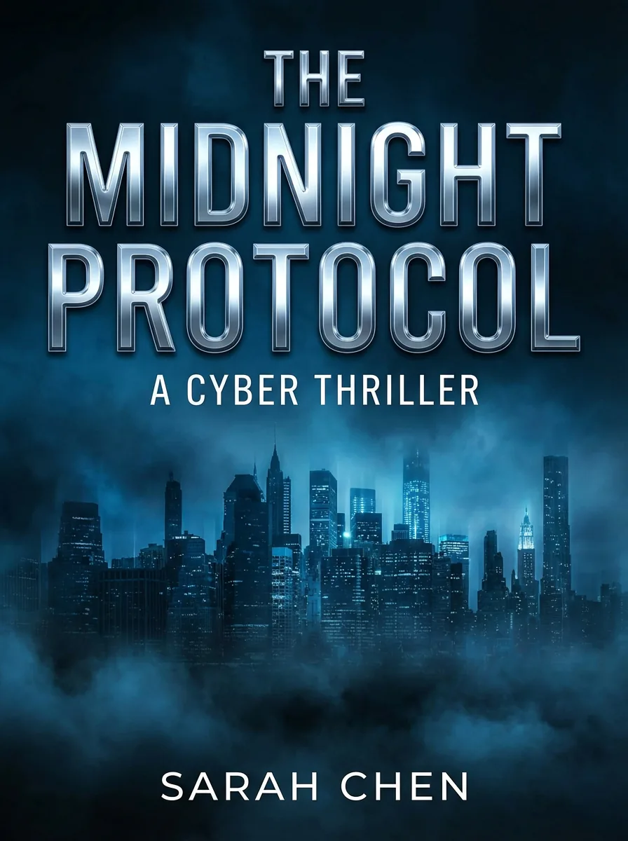 Book cover design concept for thriller novel generated with Nano Banana Pro