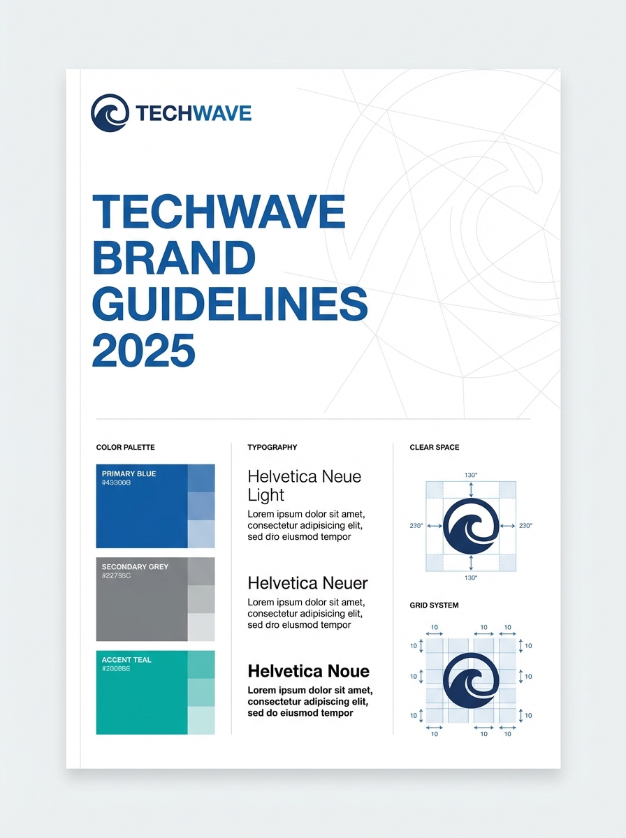 Brand style guide mockup created with Nano Banana Pro AI