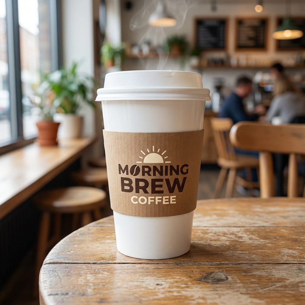 Logo placement mockup on coffee cup generated with Nano Banana Pro