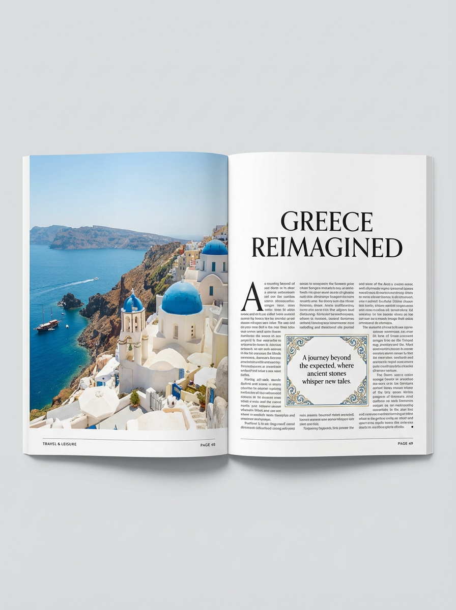 Magazine layout design example created with Nano Banana Pro